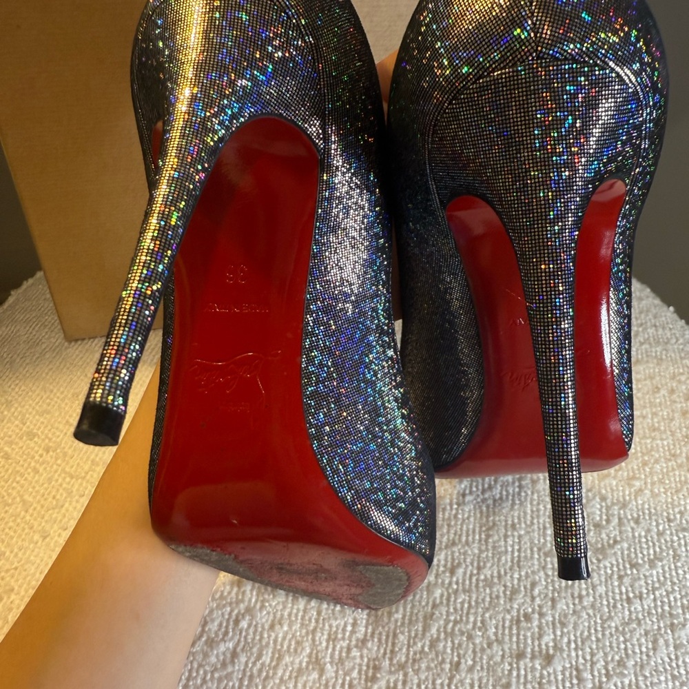 Christian Louboutin Holographic Glitter Heels - Picture 4 of 5